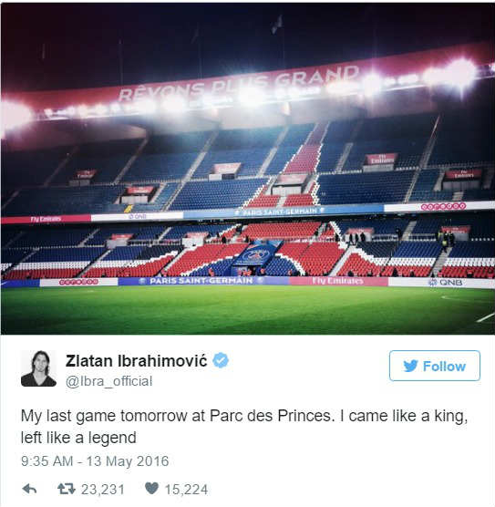 Zlatan Ibrahimovic   I came like a king  left like a legend